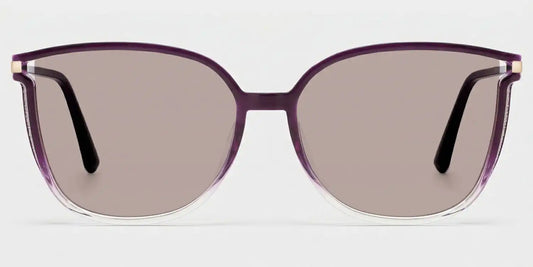 Rodz Purple Clear Square Sunglasses