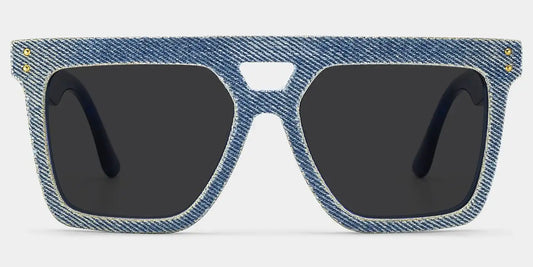 Rubin Denim Blue Square Sunglasses