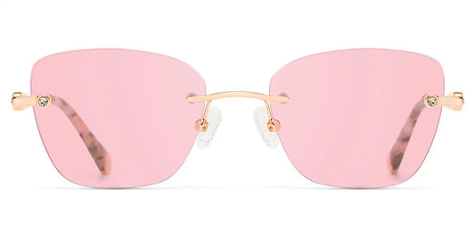 Seth Rose Gold Rectangle Sunglasses