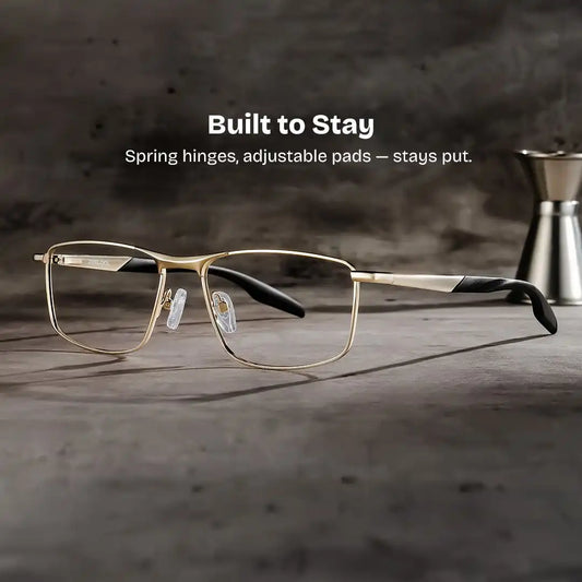 Scout Gold Rectangle Glasses