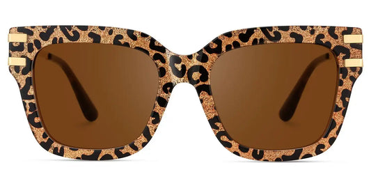 Lidia Leopard Square Sunglasses