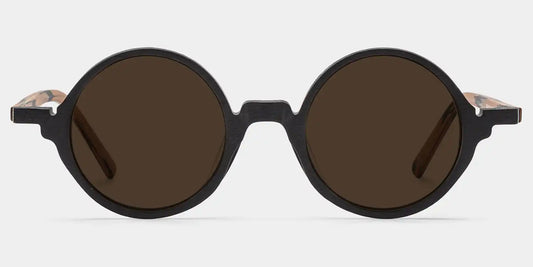 Otto Black Round Sunglasses
