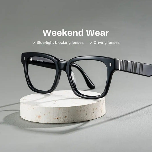 Pride Black Square Glasses