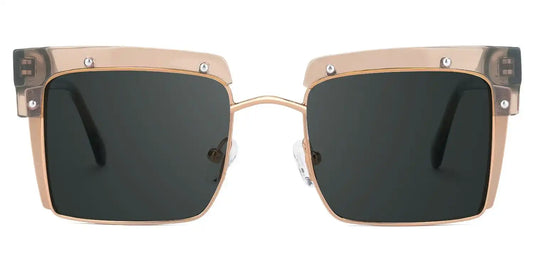 Kiana Beige Square Sunglasses