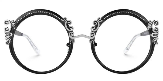 Nelida Black Round Glasses