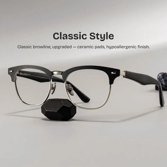 Penelope Silver Browline Glasses