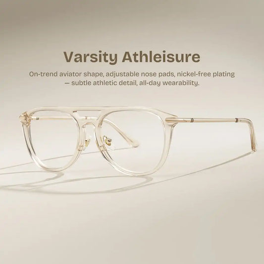 Isabelle Beige Aviator Glasses