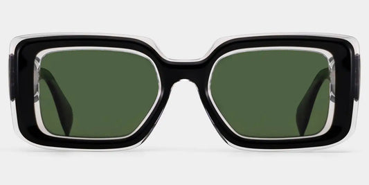 Eira Black Rectangle Sunglasses