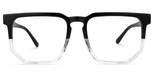 Matherne Black-Clear Square Glasses