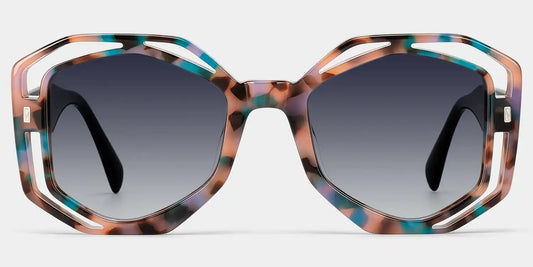 Bobbie Pink-Tortoise Oval Sunglasses