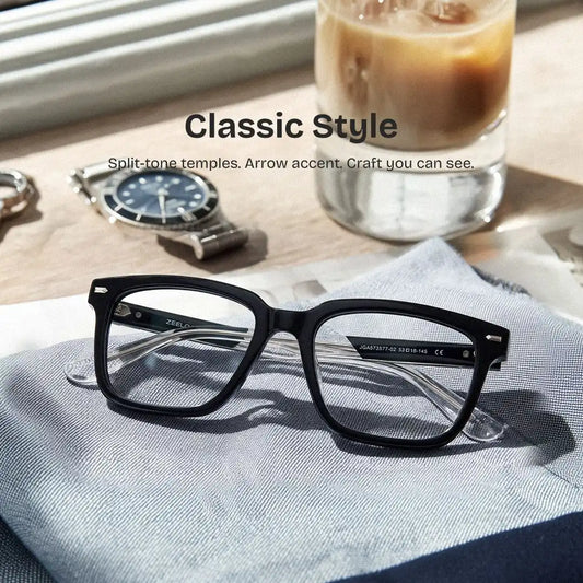 George Black Rectangle Glasses