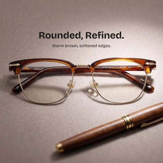 Capri Brown Browline Glasses