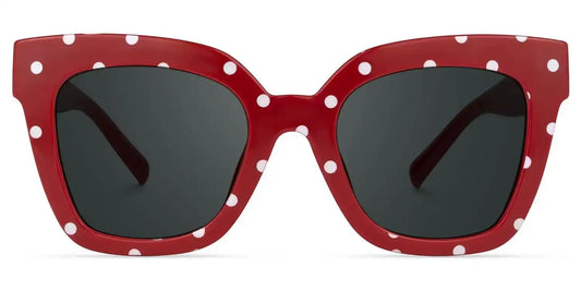 Malcolm Red-Dot Square Sunglasses