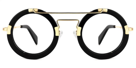 Martis Black Round Glasses