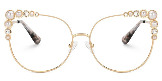 Wallice Gold Cat eye Glasses