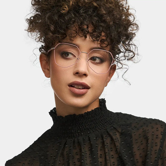 Bivins Pink Geometric Glasses