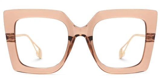 Qatar Beige Square Glasses