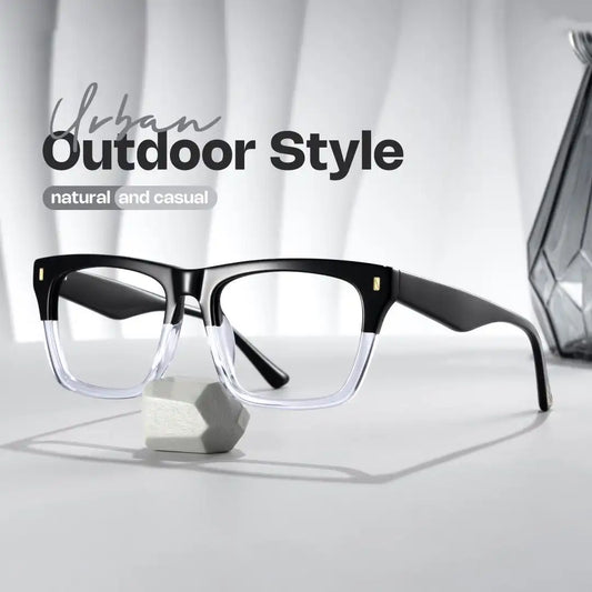 Brookins Black Clear Rectangle Glasses