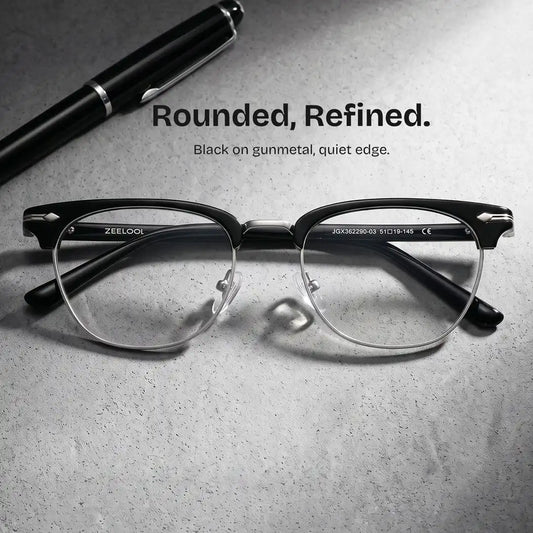 Capri Black Browline Glasses