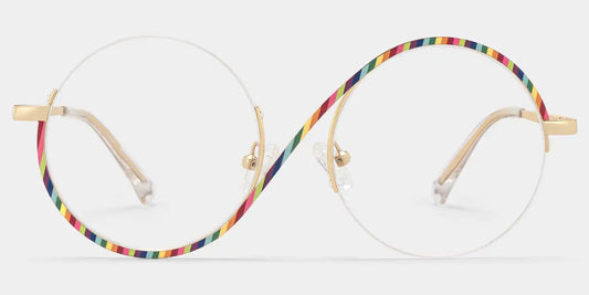 Flozif Rainbow Round Glasses