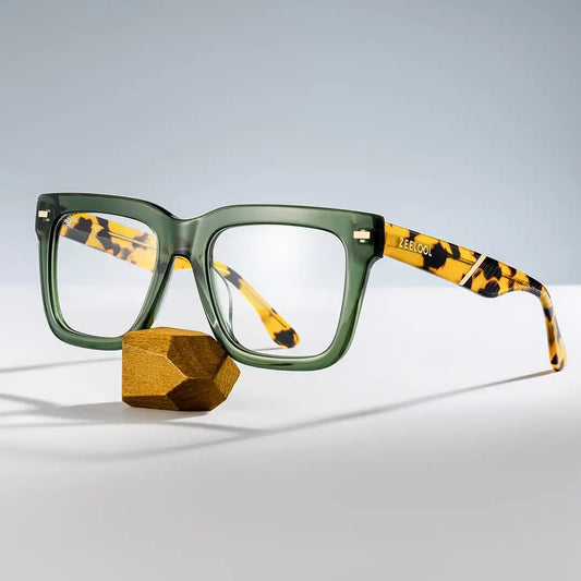 Redina Green Square Glasses