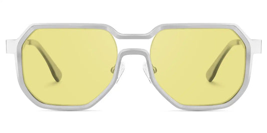 Hype Silver Geometric Sunglasses