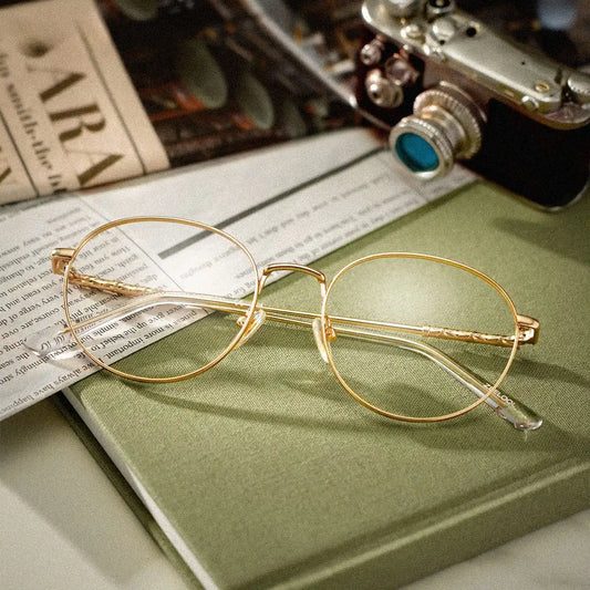 Ian Gold Round Glasses