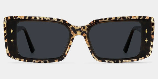 Gleam Leopard Rectangle Sunglasses