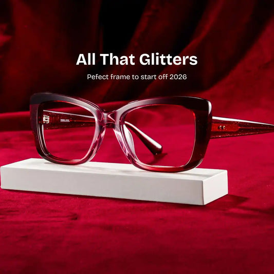 Leona Red Rectangle Glasses