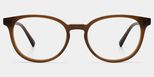 Allison Matte Brown Round Glasses