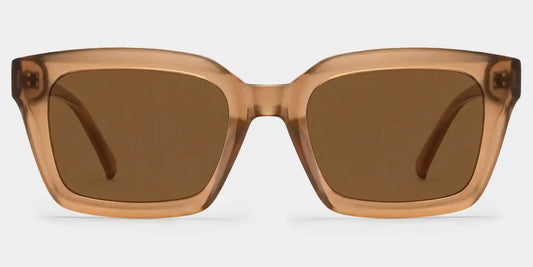 Marley Beige Rectangle Sunglasses