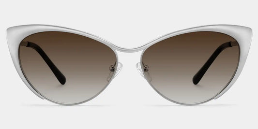 Ellen Silver Cat eye Sunglasses