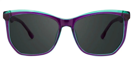 Libby Purple Geometric Sunglasses