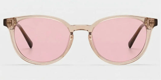 Allison Clear Brown Round Sunglasses