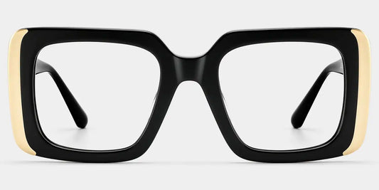 Jesse Black Rectangle Glasses