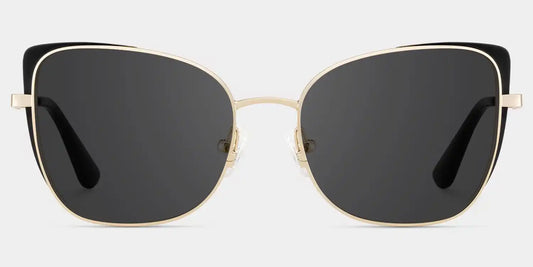 Tessa Black Gold Cat eye Sunglasses