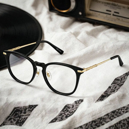 Laura Black Square Glasses