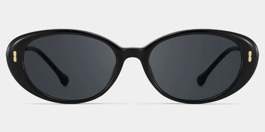 Blaire Black Oval Sunglasses