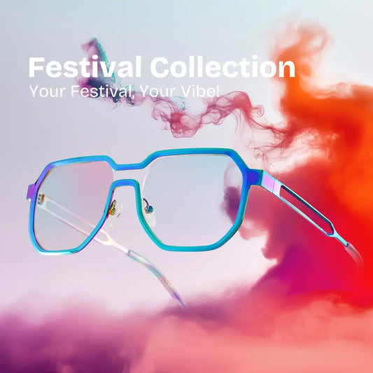 Hype Iridescent Geometric Glasses