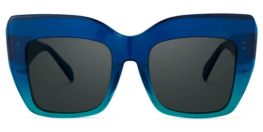 Charmaine Blue-Green Square Sunglasses