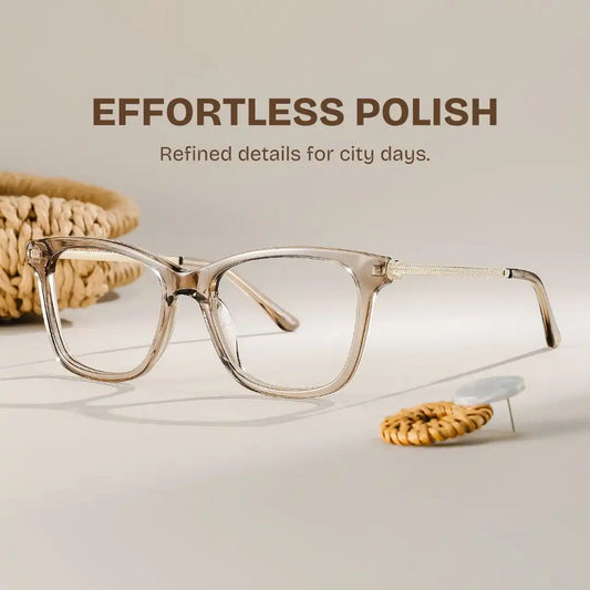 Vibert Brown Rectangle Glasses