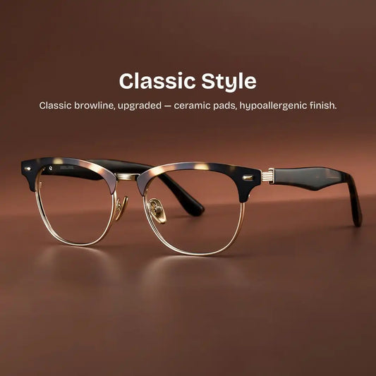 Penelope Tortoise Browline Glasses