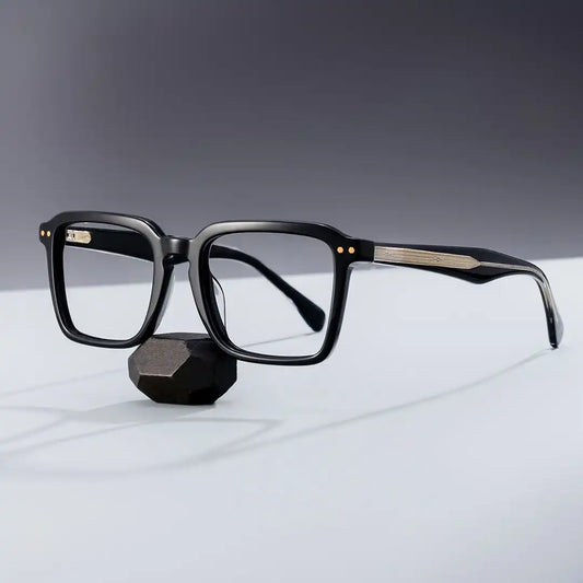 Vickerie Black Rectangle Glasses