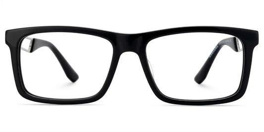 Osvaldo Black Rectangle Glasses