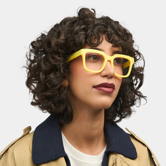 Liizbeett Yellow Square Glasses