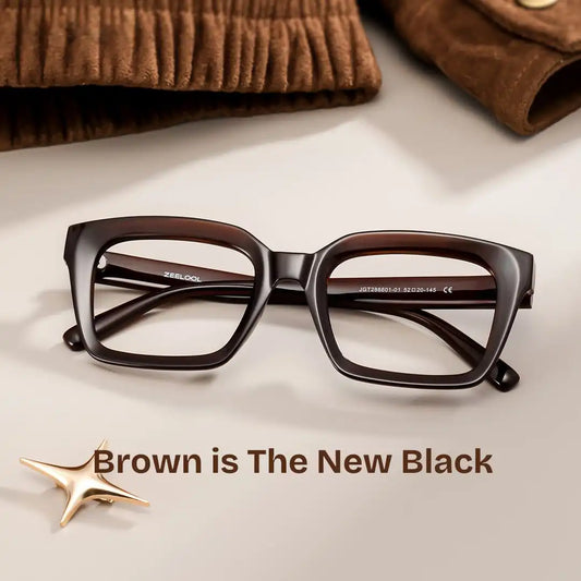 Marley Dark Brown Rectangle Glasses