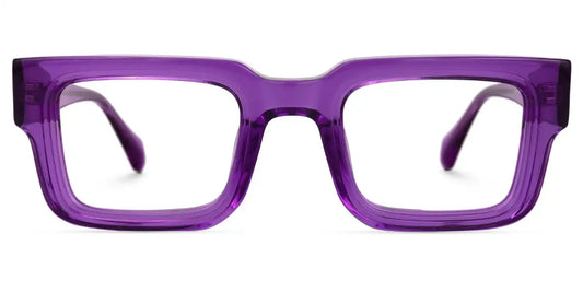 Glaucia Purple Square Glasses