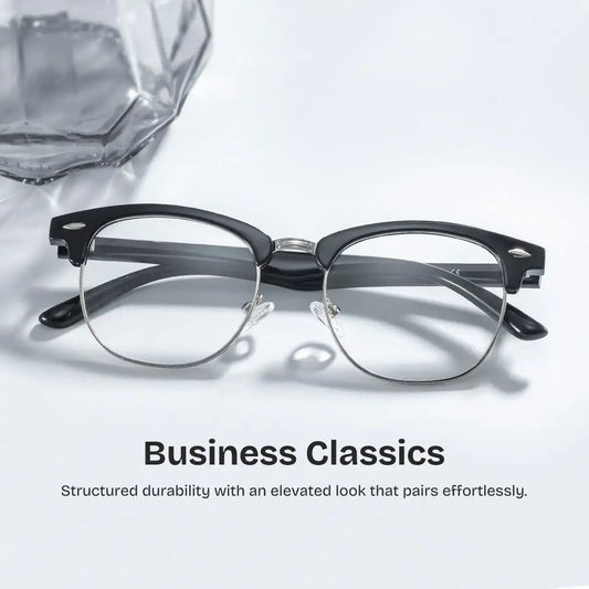 Hacker Black Browline Glasses