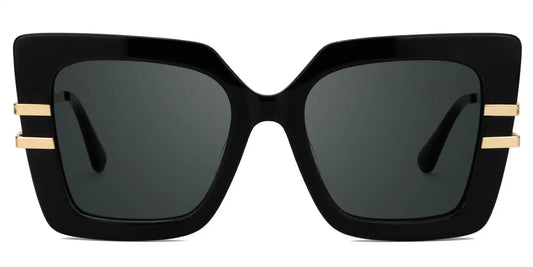 Poutine Black Square Sunglasses