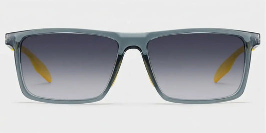 Active Blue Yellow Rectangle Sunglasses